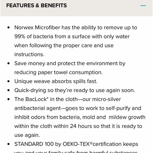 Norwex Counter Cloths Set of 2 Large Teal/Slate Limited Edition NWT - Picture 6 of 8